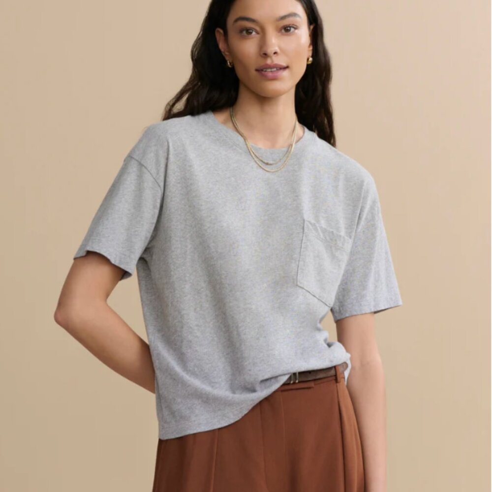 Jenni Kayne - Vintage Pocket Tee - NWT - Grey XS - Picture 2 of 5
